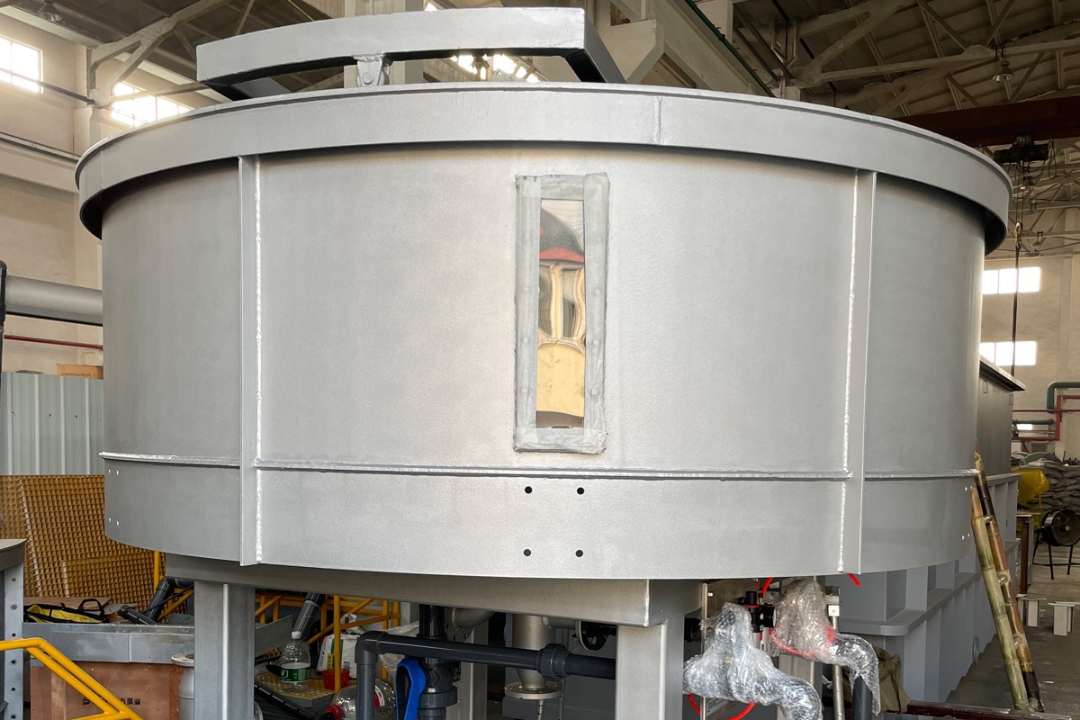 小型淺層氣浮一體機生產(chǎn)過程