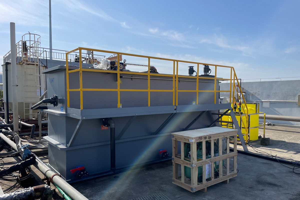 矩形氣浮太倉錦明環(huán)境餐廚滲瀝液廢水處理項(xiàng)目